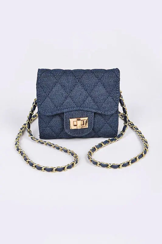 Quilted Denim Swing Wallet Artini Accessories