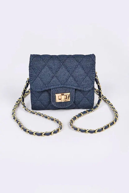 Quilted Denim Swing Wallet Artini Accessories