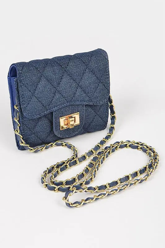 Quilted Denim Swing Wallet Artini Accessories