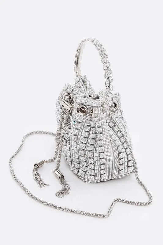 Rhinestone Iconic Top Handle Bucket Bag Artini Accessories