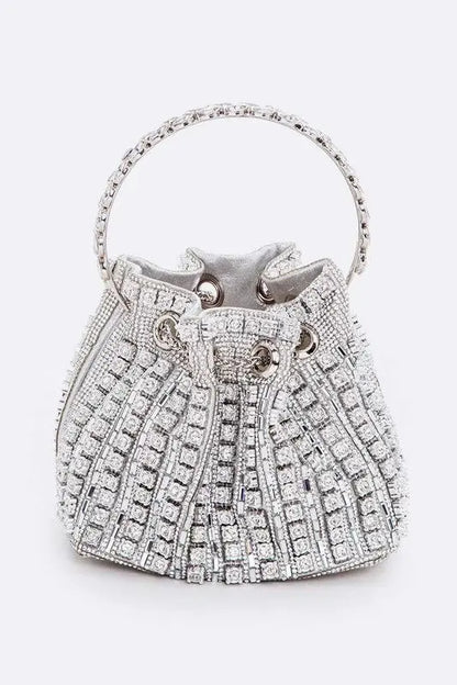 Rhinestone Iconic Top Handle Bucket Bag Artini Accessories