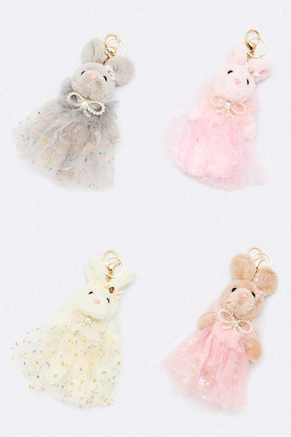 Bunny Keychains Set 4 PCS