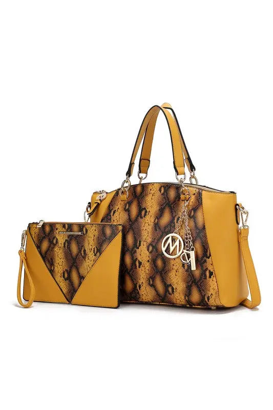 MKF Addison Snake Embossed Tote Bag and Wallet Mia MKF Collection by Mia K