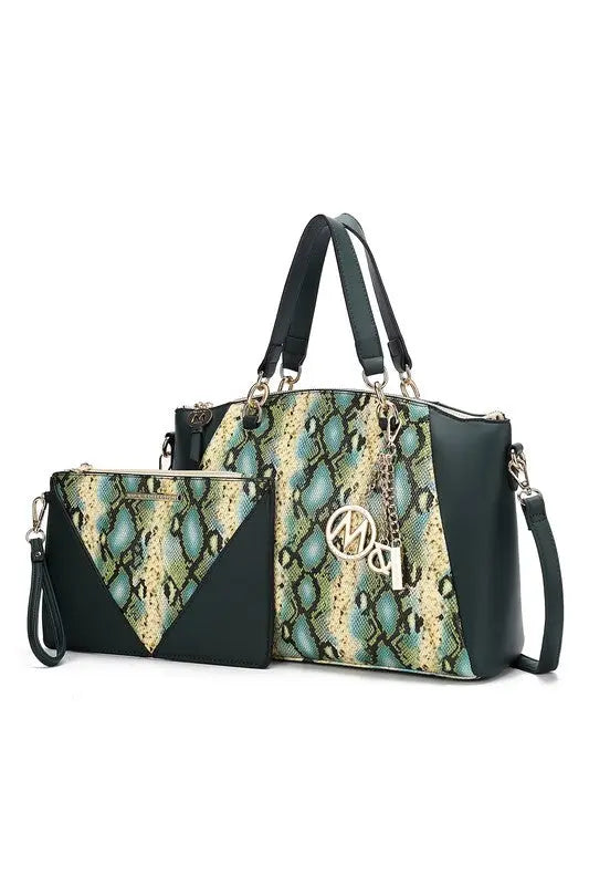 MKF Addison Snake Embossed Tote Bag and Wallet Mia MKF Collection by Mia K