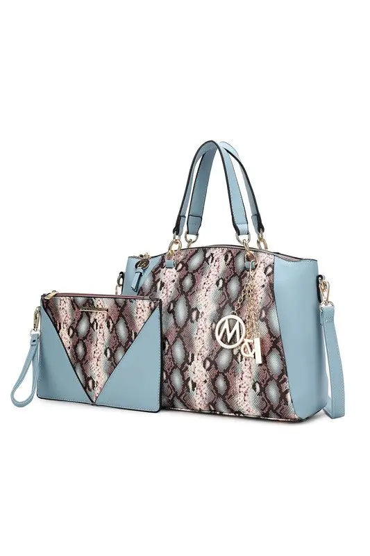 MKF Addison Snake Embossed Tote Bag and Wallet Mia MKF Collection by Mia K