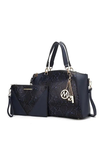 MKF Addison Snake Embossed Tote Bag and Wallet Mia MKF Collection by Mia K