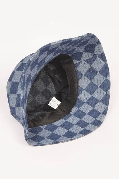 Checker Denim Bucket Hat