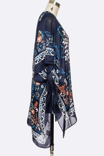 Madala Print Light Weight Kimono Cardigan