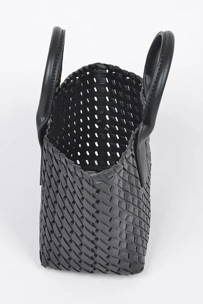 Convertible Braided Fashion Tote Artini Accessories