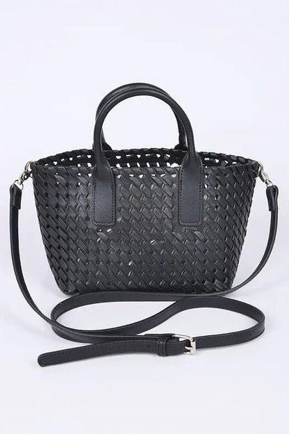 Convertible Braided Fashion Tote Artini Accessories