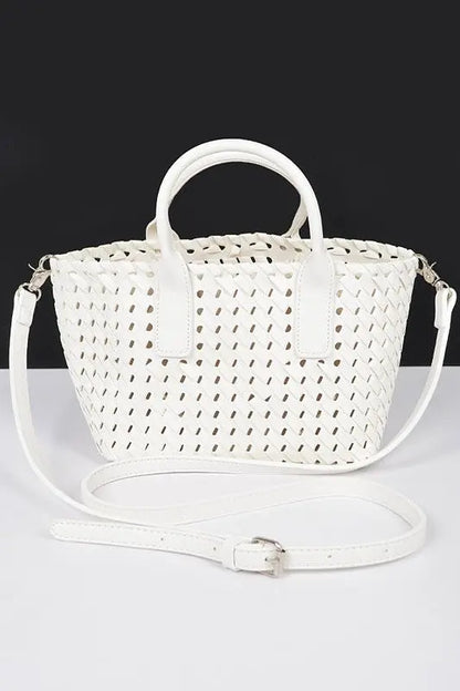 Convertible Braided Fashion Tote Artini Accessories