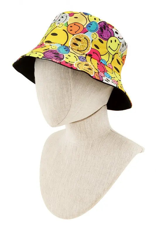 Multi Smiley Face Bucket Hat