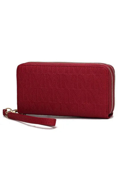 MKF Lisbette Embossed M Signature Wallet by Mia K MKF Collection by Mia K