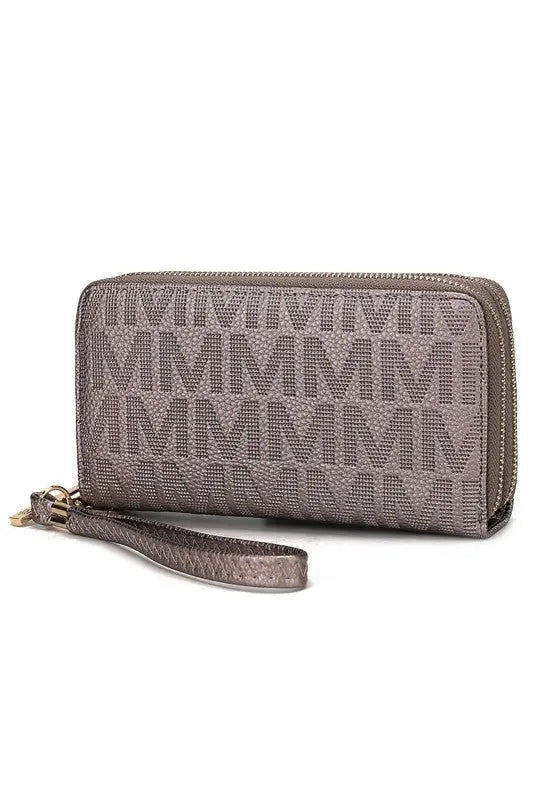 MKF Lisbette Embossed M Signature Wallet by Mia K MKF Collection by Mia K