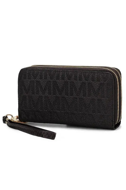 MKF Lisbette Embossed M Signature Wallet by Mia K MKF Collection by Mia K