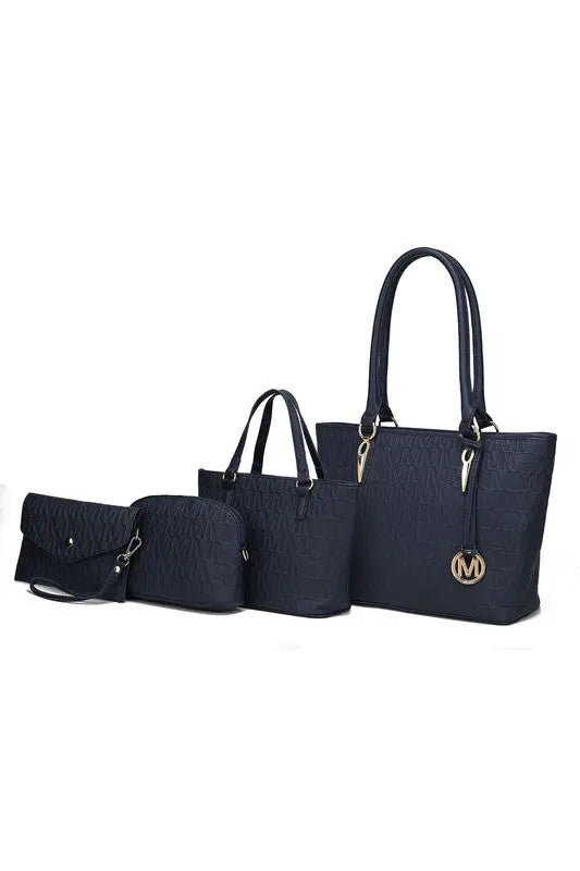 MKF Edelyn M Signature 4 PCS Tote Bag by Mia K MKF Collection by Mia K