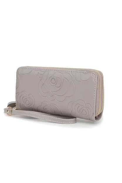 MKF Ellie Genuine Leather Flower Wallet by Mia K MKF Collection by Mia K