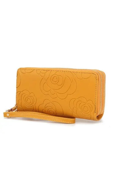 MKF Ellie Genuine Leather Flower Wallet by Mia K MKF Collection by Mia K