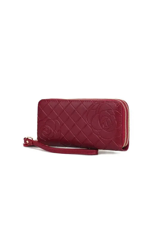 MKF Honey Genuine Leather Embossed Wallet by Mia K MKF Collection by Mia K