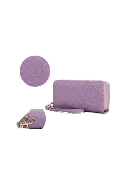 MKF Honey Genuine Leather Embossed Wallet by Mia K MKF Collection by Mia K