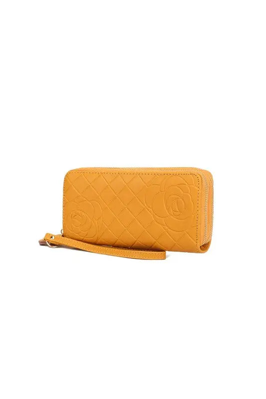 MKF Honey Genuine Leather Embossed Wallet by Mia K MKF Collection by Mia K