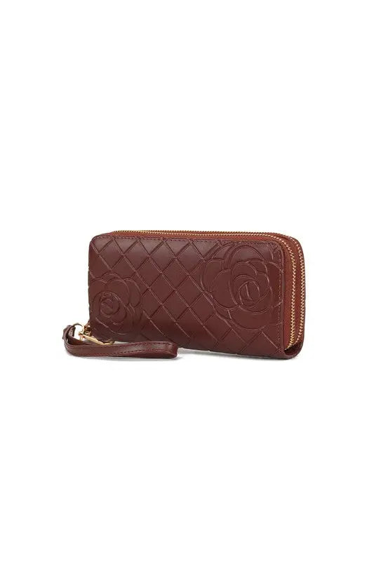 MKF Honey Genuine Leather Embossed Wallet by Mia K MKF Collection by Mia K