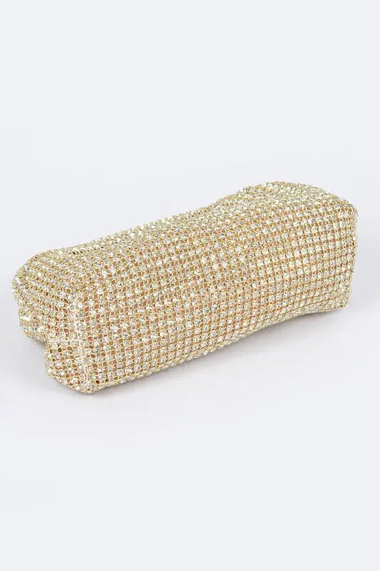 Oversize Rhinestone Convertible Soft Clutch Bag