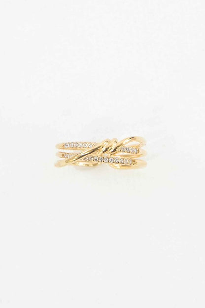 Intertwined Double Layer Adjustable Ring