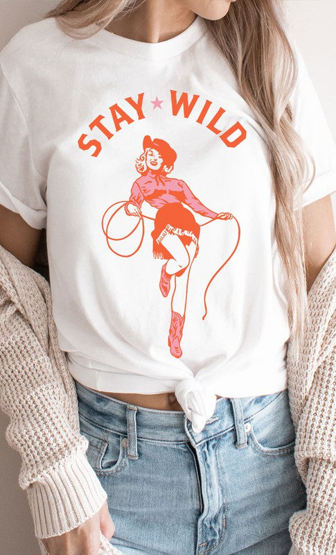 Vintage Stay Wild Cowgirl Graphic Tee PLUS