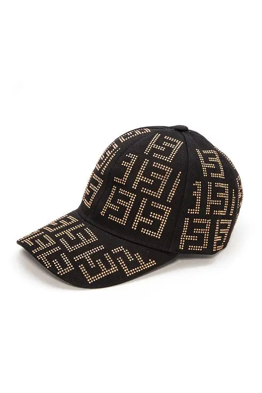 Studded Logo Baseball Cap