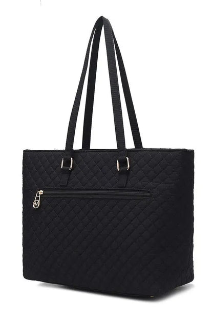 MKF Collection Solid Quilted Cotton Tote Bag MKF Collection by Mia K