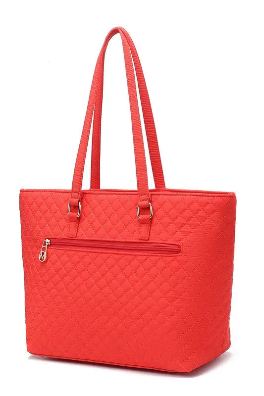 MKF Collection Solid Quilted Cotton Tote Bag MKF Collection by Mia K