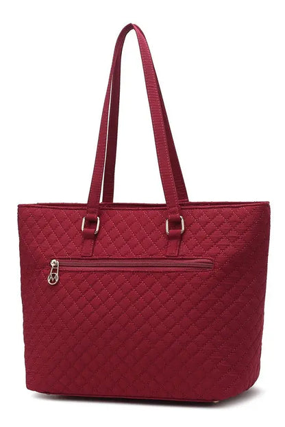 MKF Collection Solid Quilted Cotton Tote Bag MKF Collection by Mia K