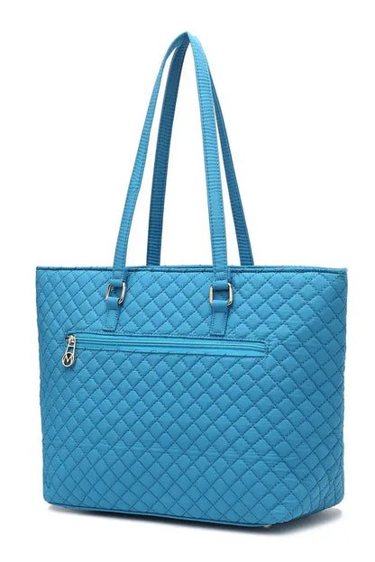 MKF Collection Solid Quilted Cotton Tote Bag MKF Collection by Mia K