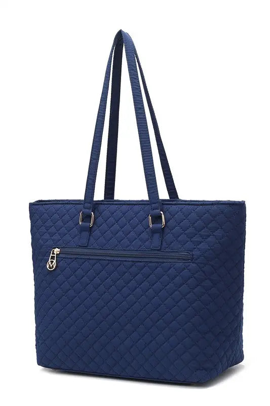 MKF Collection Solid Quilted Cotton Tote Bag MKF Collection by Mia K