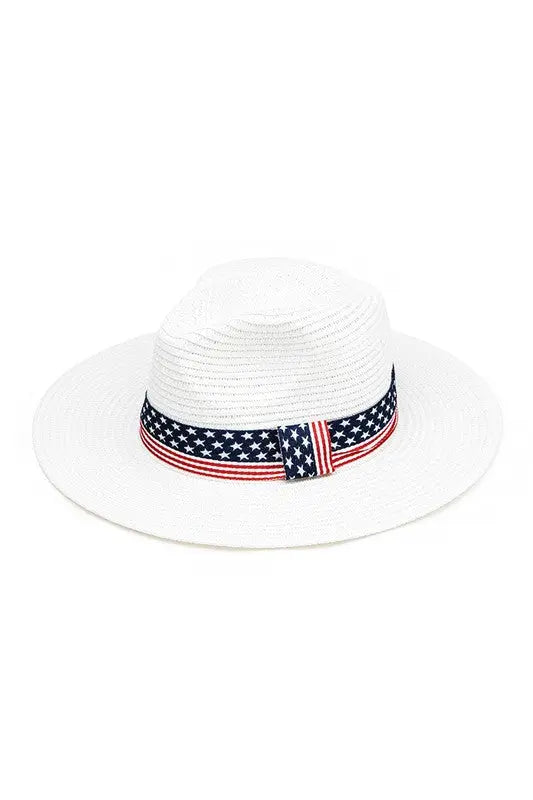 Americana Hat Band Straw Sun Hat