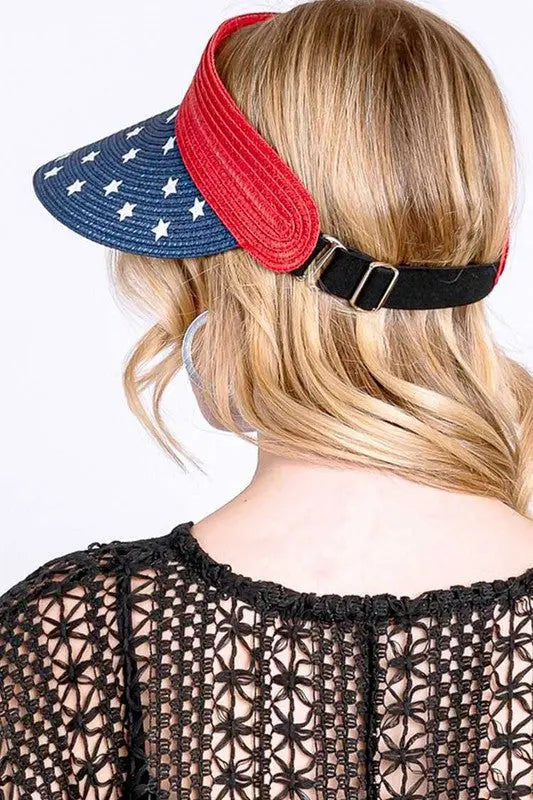 Americana Roll Up Straw Visor