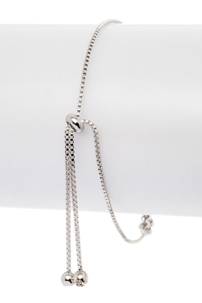 CZ Arrow Pave String Bolo Bracelet