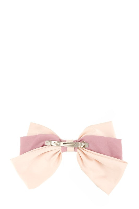 Layered Ribbon Bow Hair Clip