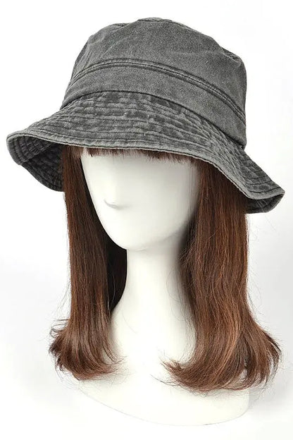 Washed Denim Bucket Hat