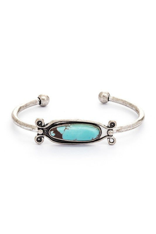 Turquoise Adjustable Open Bangle