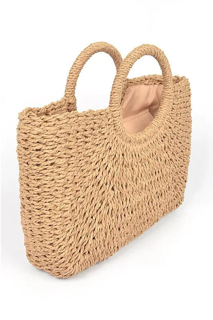 Straw Basket Weaved Summer Tote Artini Accessories