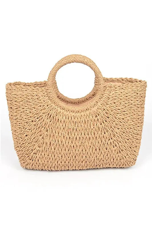 Straw Basket Weaved Summer Tote Artini Accessories