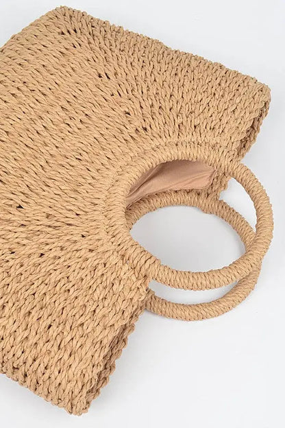 Straw Basket Weaved Summer Tote Artini Accessories