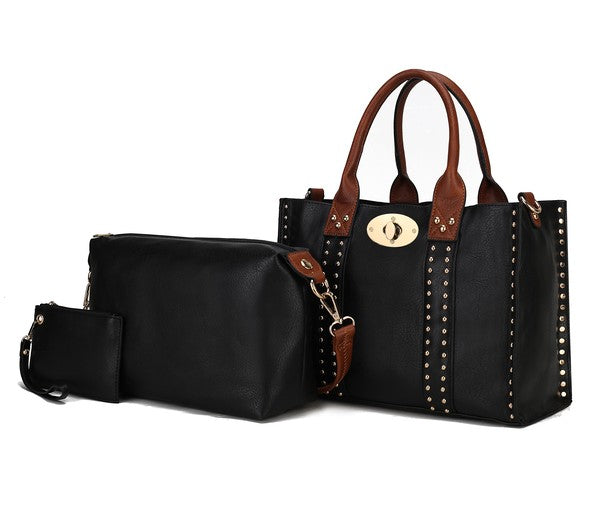 MKF Elissa Satchel Handbag  by Mia K- 3 pc Set