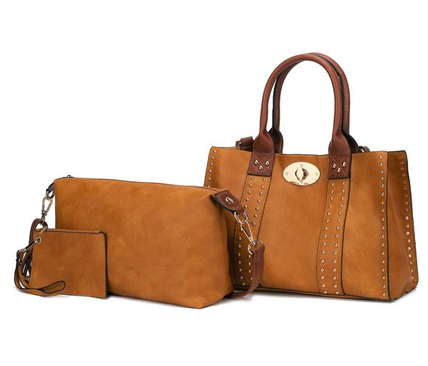 MKF Elissa Satchel Handbag  by Mia K- 3 pc Set