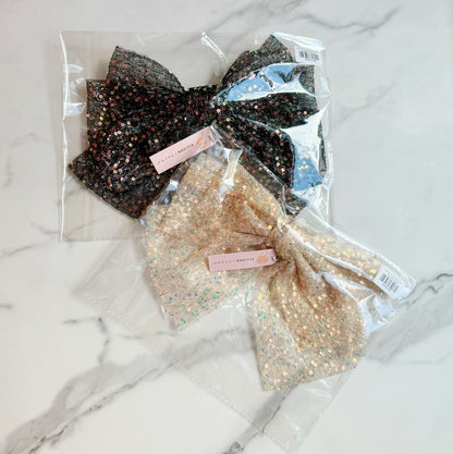 Shimmer Lover Bow Hair Clip