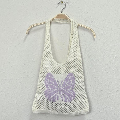 Butterfly Crochet Tote Bag