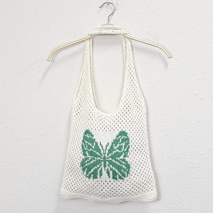 Butterfly Crochet Tote Bag