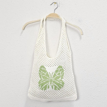 Butterfly Crochet Tote Bag